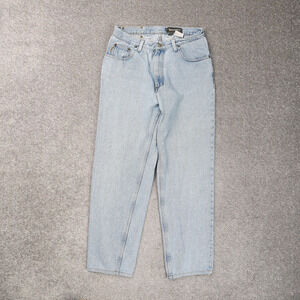 VTG 90s Timberland Straight Leg Tapered 32x30 Light Wash Blue Denim Jeans